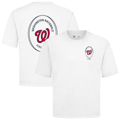 Washington Nationals Levelwear Register Oversized Luxe Signature Knit T-Shirt White
