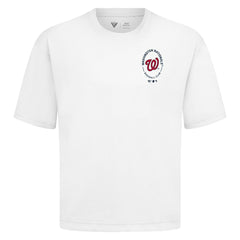 Washington Nationals Levelwear Register Oversized Luxe Signature Knit T-Shirt White