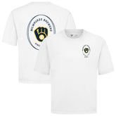Milwaukee Brewers Levelwear Register Oversized Luxe Signature Knit T-Shirt White