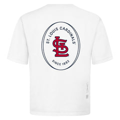 St. Louis Cardinals Levelwear Register Oversized Luxe Signature Knit T-Shirt White