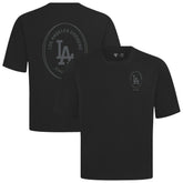Los Angeles Dodgers Levelwear Register Oversized Luxe Signature Knit T-Shirt Black
