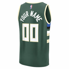 Milwaukee Bucks Fast Break Custom Jersey - Icon Edition - Green shop