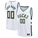 Milwaukee Bucks Fast Break Custom Jersey - Association Edition - White outlet