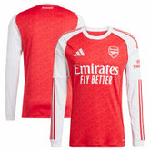 Arsenal 2025/26 Home Replica Long Sleeve Jersey on sale - Red
