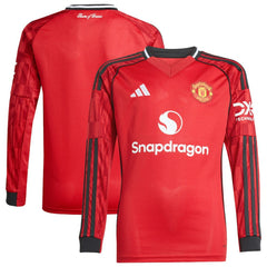 Manchester United Youth Home 2025/26 Replica Long Sleeve Jersey - Red cheap
