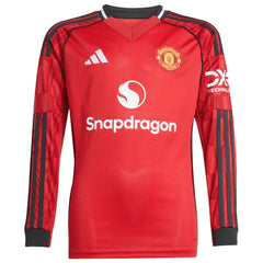 Manchester United Youth Home 2025/26 Replica Long Sleeve Jersey - Red cheap