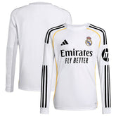 Real Madrid Youth 2025/26 Home Replica Long Sleeve Jersey Discount - White