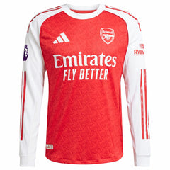 Arsenal 2025/26 Home Long Sleeve Custom Jersey - Red outlet
