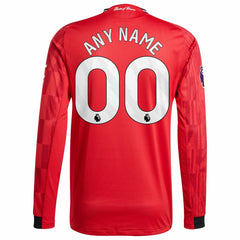 Manchester United Home 2025/26 Custom Long Sleeve Jersey - Red online