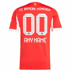 Bayern Munich 2025/26 Home Replica Custom Jersey - Red on sale