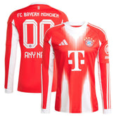 Bayern Munich 2025/26 Home Replica Long Sleeve Custom Jersey - Red sale