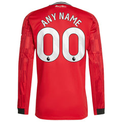 Manchester United Home 2025/26 Custom Replica Long Sleeve Jersey - Red discount