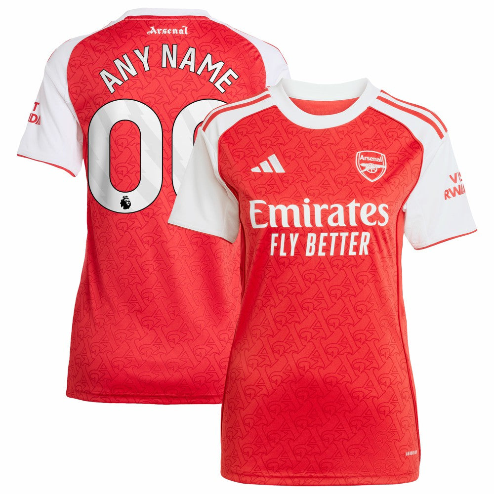 Arsenal Women's 2025/26 Home Replica Custom Jersey - Red cheap