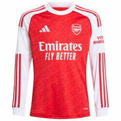 Arsenal Youth 2025/26 Home Replica Long Sleeve Custom Jersey - Red discount