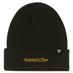 Pittsburgh Penguins Mitchell & Ness Youth Neon Line Lights Cuffed Knit Hat - Black Hats