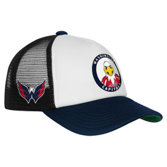 Washington Capitals Mitchell & Ness Youth Mascot Adjustable Trucker Hat - White Hats