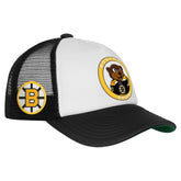 Boston Bruins Mitchell & Ness Youth Mascot Adjustable Trucker Hat - White Hats