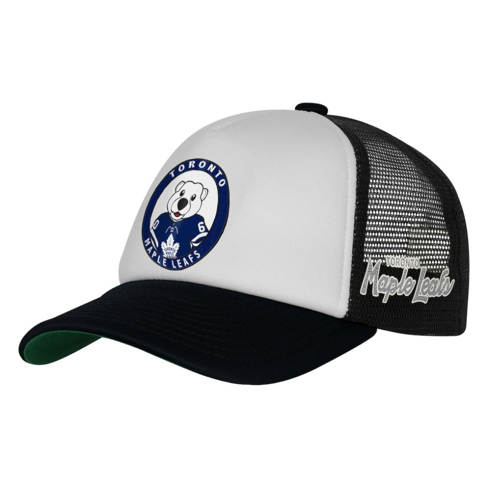 Toronto Maple Leafs Mitchell & Ness Youth Mascot Adjustable Trucker Hat - White Hats