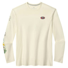 San Francisco 49ers Oasis Endzone Lux Long Sleeve T-Shirt - Cream on sale