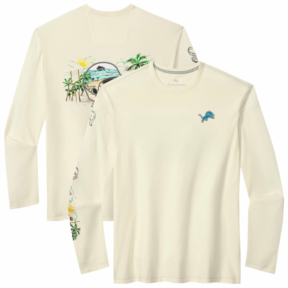 Detroit Lions Oasis Endzone Lux Long Sleeve T-Shirt - Cream cheap