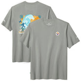 Pittsburgh Steelers Huddle & Hang Tens T-Shirt - Gray discount