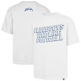 Los Angeles Chargers '47 Unisex I Love Guys Who Like Football Foundation T-Shirt - White online