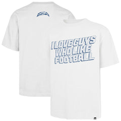 Los Angeles Chargers '47 Unisex I Love Guys Who Like Football Foundation T-Shirt - White online