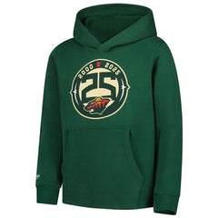 Minnesota Wild Mitchell & Ness Youth 25 Year Hoodie - Green Hoodies