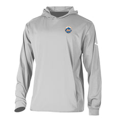 New York Mets Long Drive Pullover Hoodie Gray