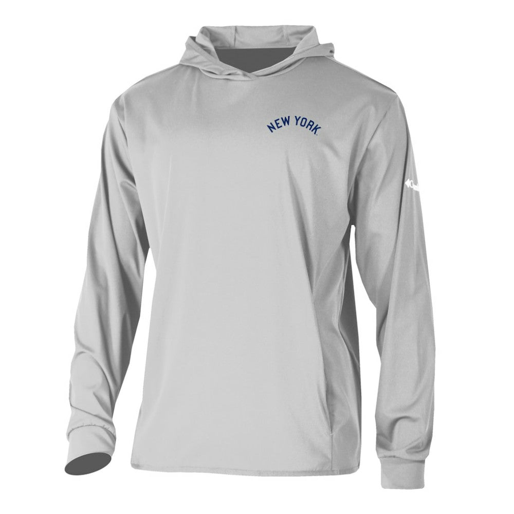 New York Yankees Long Drive Pullover Hoodie Gray