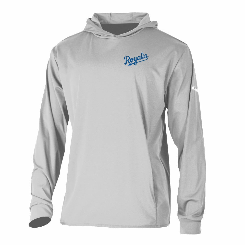 Kansas City Royals Long Drive Pullover Hoodie Gray