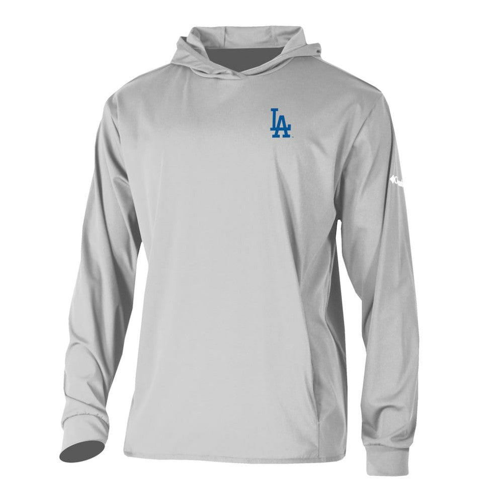 Los Angeles Dodgers Long Drive Pullover Hoodie Gray