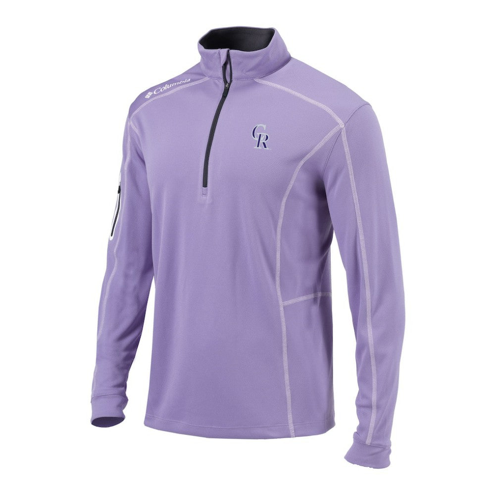 Colorado Rockies Omni-Wick Shotgun Quarter-Zip Pullover Purple