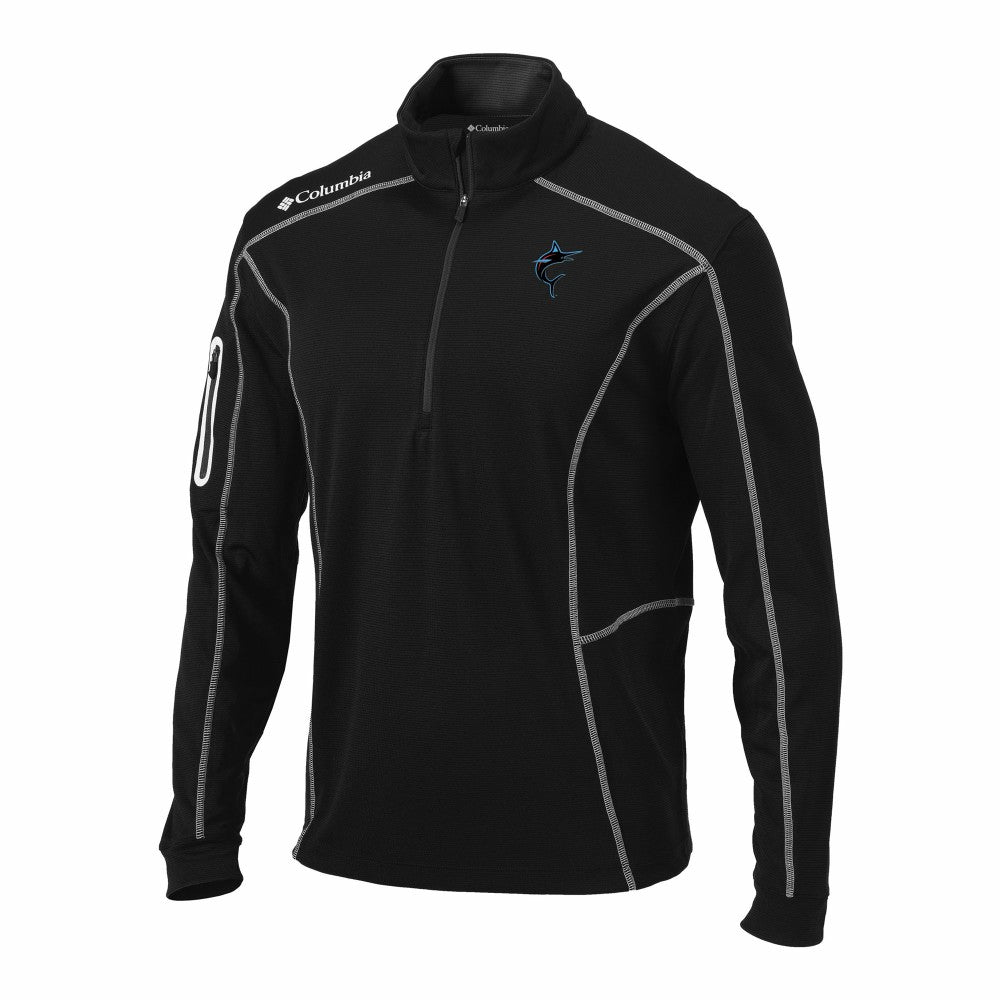 Miami Marlins Omni-Wick Shotgun Quarter-Zip Pullover Black