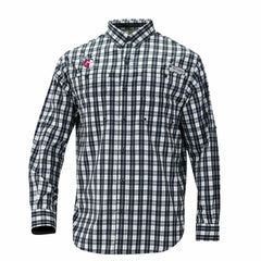 Cleveland Guardians Super Tamiami Omni-Shade Long Sleeve Button-Down Shirt Navy
