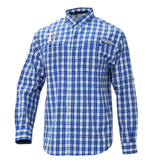 Texas Rangers Super Tamiami Omni-Shade Long Sleeve Button-Down Shirt Royal