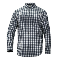 Detroit Tigers Super Tamiami Omni-Shade Long Sleeve Button-Down Shirt Navy