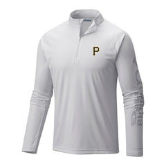 Pittsburgh Pirates Terminal Tackle Omni-Wick Raglan Quarter-Zip Pullover White