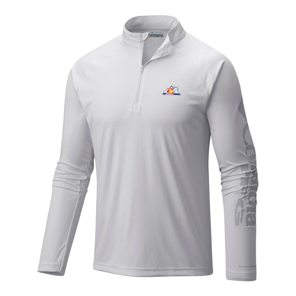 Colorado Rockies Terminal Tackle Omni-Wick Raglan Quarter-Zip Pullover White