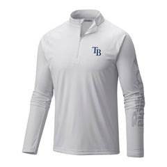 Tampa Bay Rays Terminal Tackle Omni-Wick Raglan Quarter-Zip Pullover White