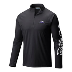 Colorado Rockies Terminal Tackle Omni-Wick Raglan Quarter-Zip Pullover Black