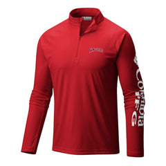Los Angeles Angels Terminal Tackle Omni-Wick Raglan Quarter-Zip Pullover Red