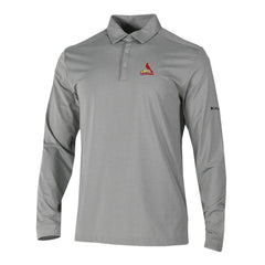 St. Louis Cardinals Omni-Wick Pin High Long Sleeve Polo Gray
