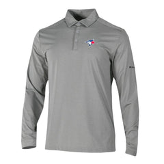 Toronto Blue Jays Omni-Wick Pin High Long Sleeve Polo Gray