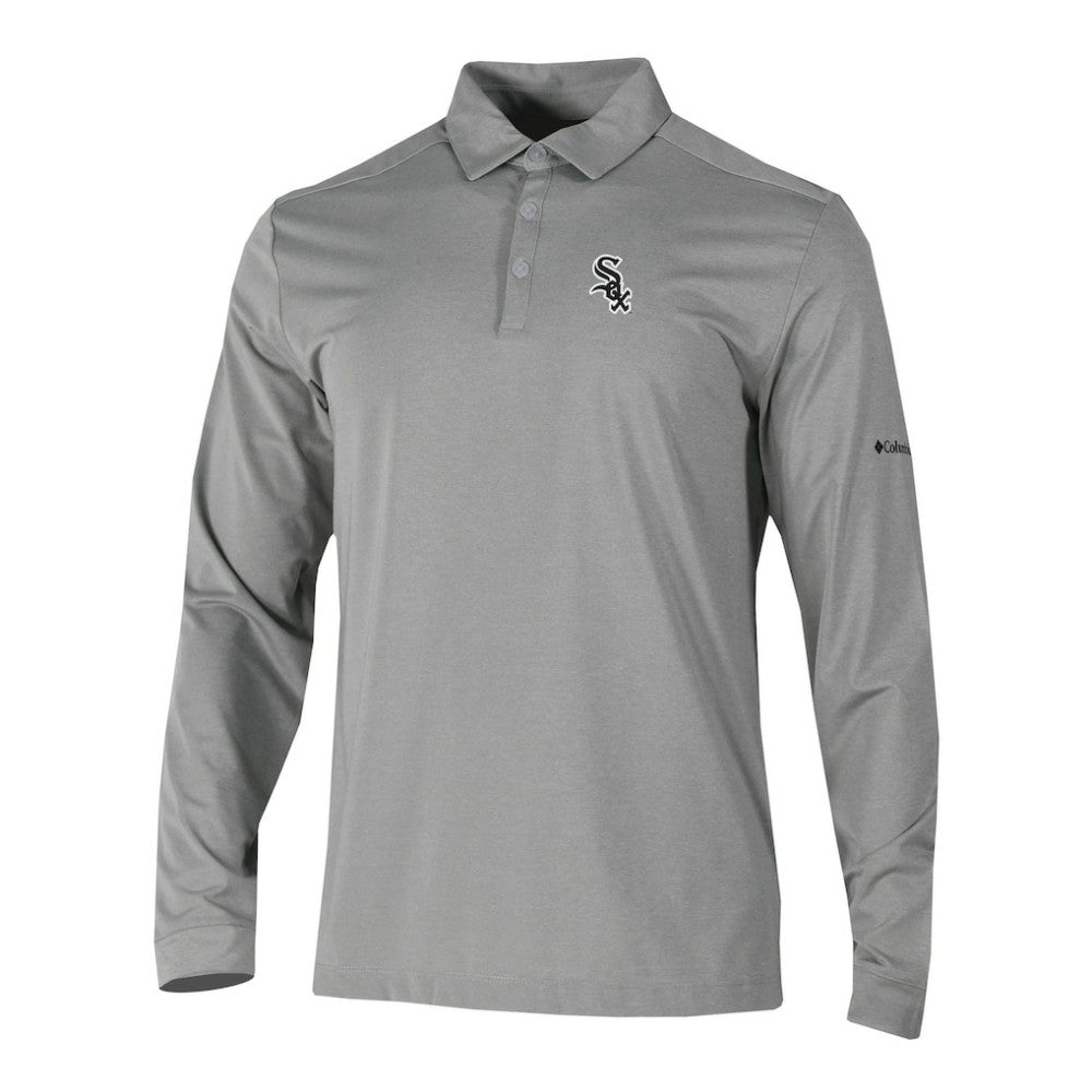 Chicago White Sox Omni-Wick Pin High Long Sleeve Polo Gray