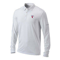Cleveland Guardians Omni-Wick Pin High Long Sleeve Polo White