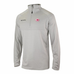 Cincinnati Reds Omni-Wick Raglan Rockin' It Quarter-Zip Pullover Gray