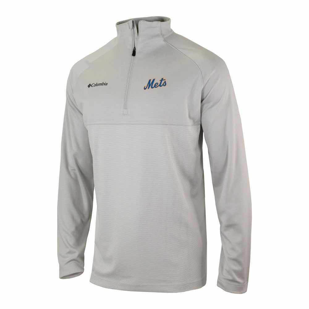 New York Mets Omni-Wick Raglan Rockin' It Quarter-Zip Pullover Gray