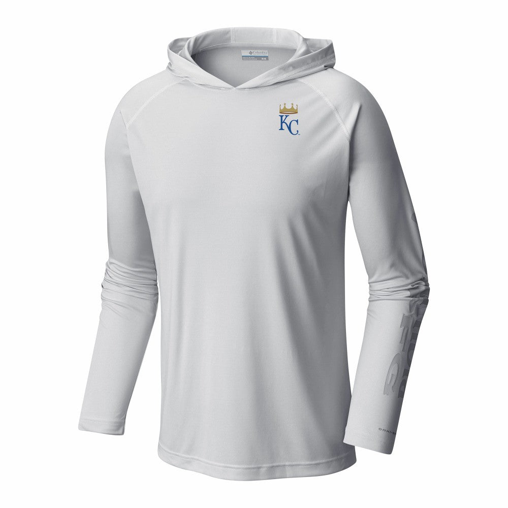 Kansas City Royals Terminal Tackle Omni-Shade Raglan Pullover Hoodie White