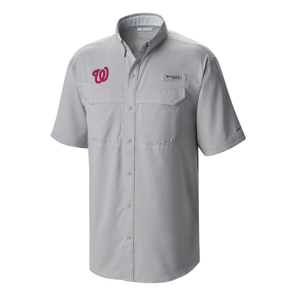 Washington Nationals Omni-Wick Low Drag Offshore Button-Up Shirt Gray